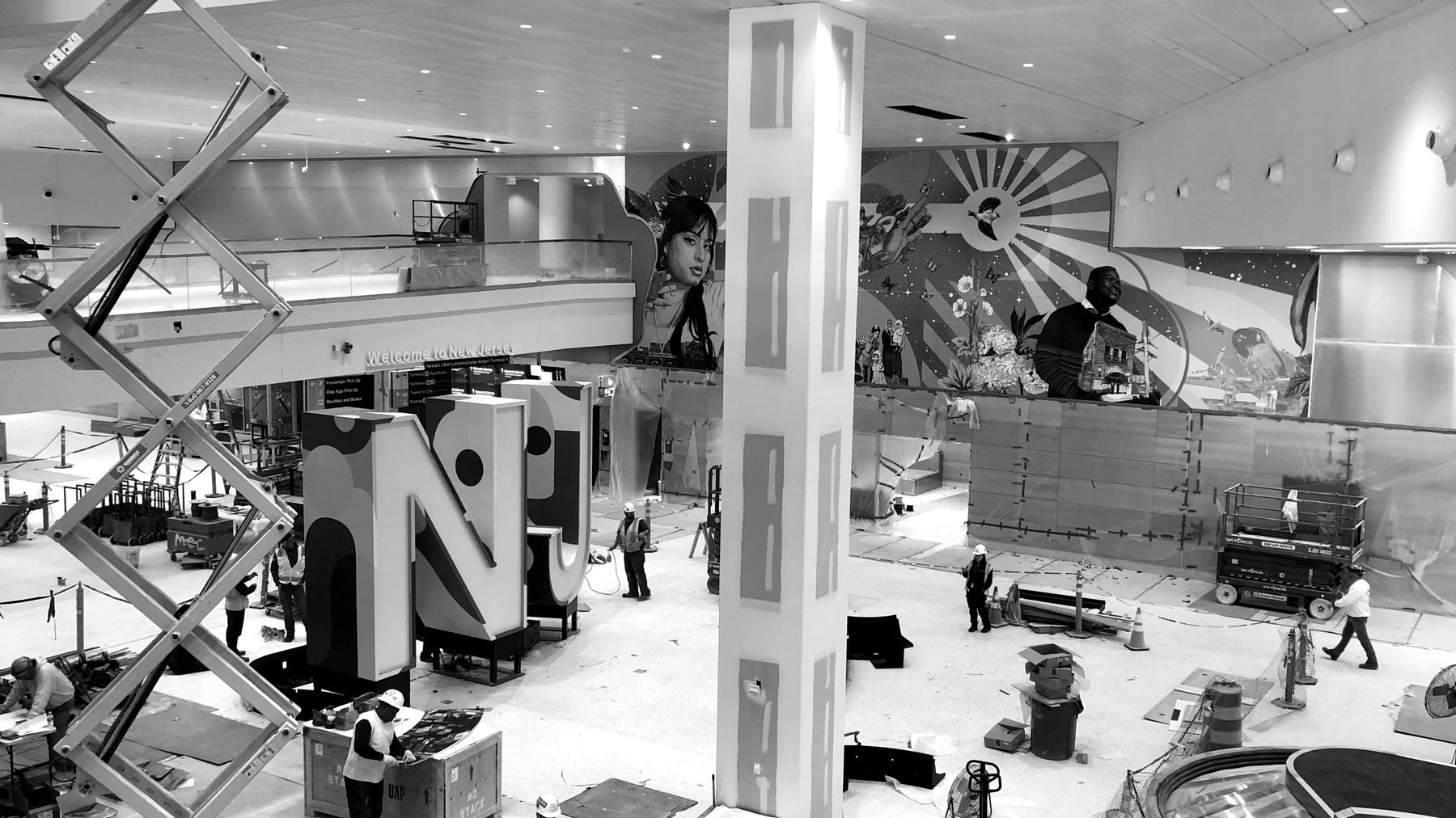 Newark Liberty International Airport, Terminal A interior nearing completion
